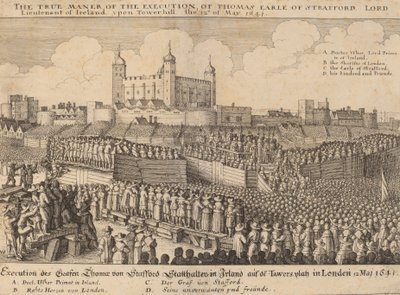 Esecuzione di Thomas Wentworth, 1641 da Wenceslaus Hollar