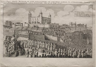 Esecuzione del conte di Strafford da Wenceslaus Hollar