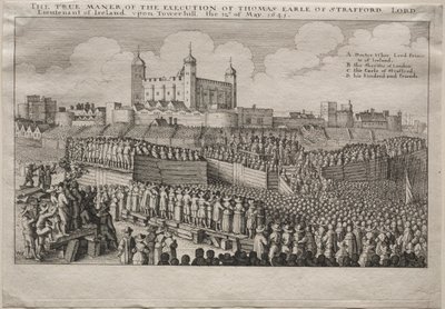 Esecuzione del conte di Strafford, 1641 da Wenceslaus Hollar