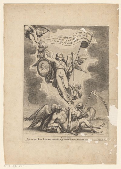 La fama vince il tempo e la morte da Wenceslaus Hollar