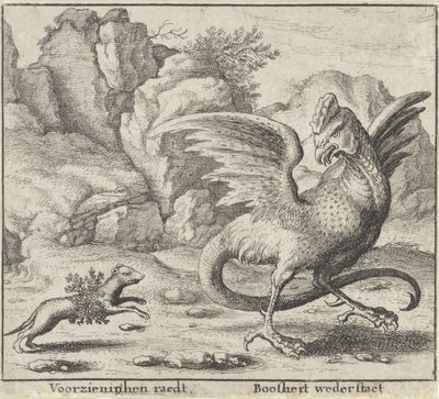 Favola del basilisco e della donnola (Favole) da Wenceslaus Hollar
