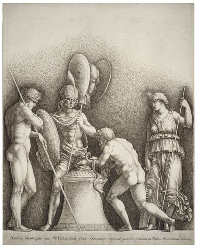 Quattro figure classiche, dopo Mantegna da Wenceslaus Hollar
