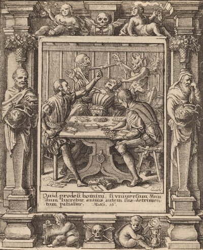 Giocatori, 1651 da Wenceslaus Hollar