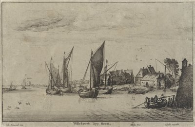 Veduta di Willebroek vicino a Mechelen da Wenceslaus Hollar