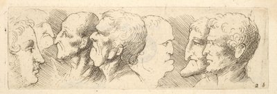 Studi di teste da Wenceslaus Hollar