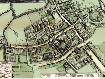 Piano di Hollar di Oxford, c1643 da Wenceslaus Hollar