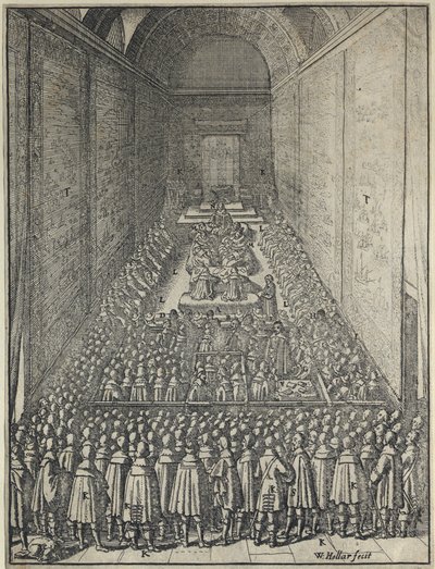 Camera dei Lord, Palazzo di Westminster a Londra, c.1650 da Wenceslaus Hollar
