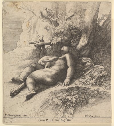 Ercole infante addormentato da Wenceslaus Hollar