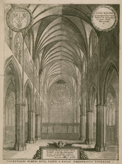 Interno della Cattedrale di San Paolo, Londra da Wenceslaus Hollar