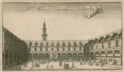 Interno della Royal Exchange, Londra da Wenceslaus Hollar