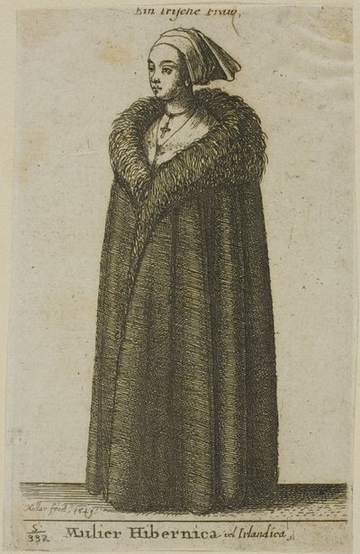 Donna irlandese da Wenceslaus Hollar