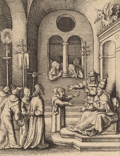Gesù di nuovo davanti a Caifa da Wenceslaus Hollar