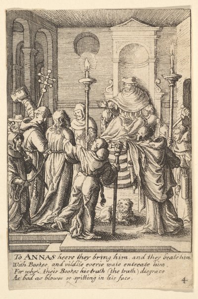 Gesù davanti ad Anna da Wenceslaus Hollar