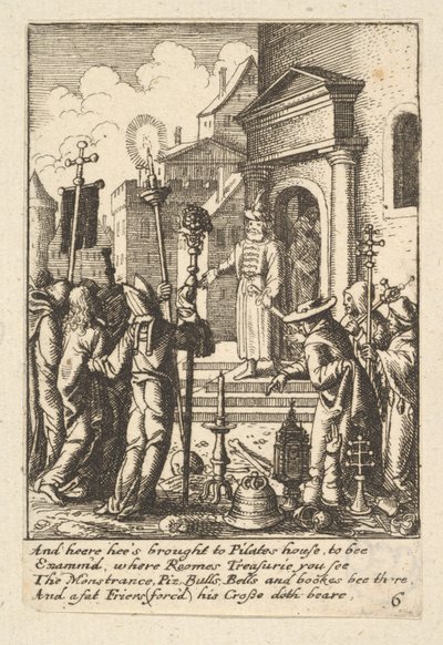 Gesù davanti a Pilato, 1625-77 da Wenceslaus Hollar