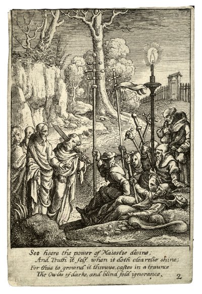 Gesù affronta i suoi detrattori da Wenceslaus Hollar