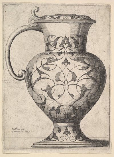Brocca decorata con arabeschi, 1645 da Wenceslaus Hollar