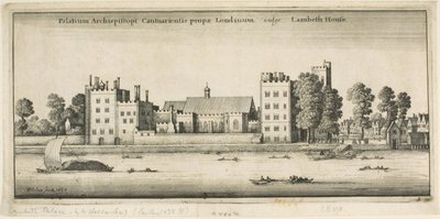 Palazzo Lambeth dal fiume da Wenceslaus Hollar