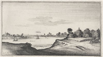 Paesaggio con vista su Mülheim da Wenceslaus Hollar