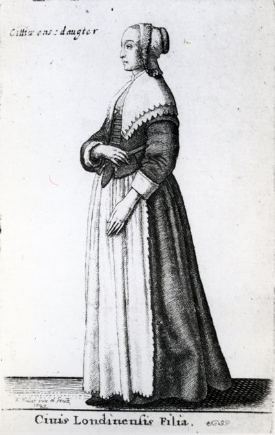 Figlia di un cittadino di Londra, 1643 da Wenceslaus Hollar