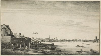 Londra Vista dal Fiume Tamigi a Milford Staris Sotto Arundel House da Wenceslaus Hollar