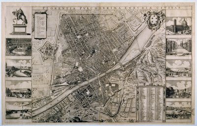 Mappa della Città di Firenze da Wenceslaus Hollar