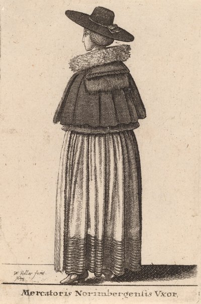 Mercatoris Norimbergensis Vxor, 1643 da Wenceslaus Hollar