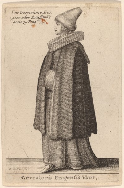 Mercatoris Pragensis Vxor da Wenceslaus Hollar