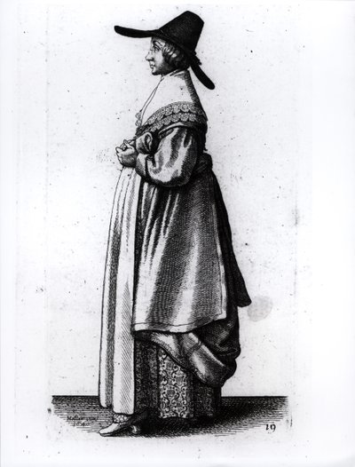 La moglie del mercante, 1640 da Wenceslaus Hollar