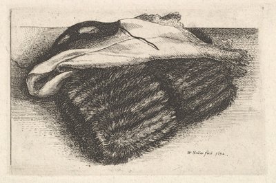 Muff, fazzoletto bianco e maschera da Wenceslaus Hollar