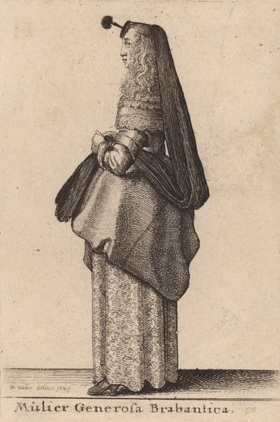 Mulier Generosa Brabantica, 1643 da Wenceslaus Hollar