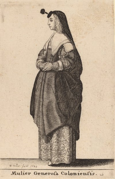 Mulier Generosa Coloniensis da Wenceslaus Hollar