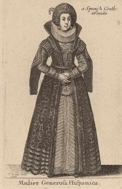 Mulier Generosa Hispanica, 1644 da Wenceslaus Hollar