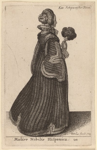 Donna nobile spagnola da Wenceslaus Hollar