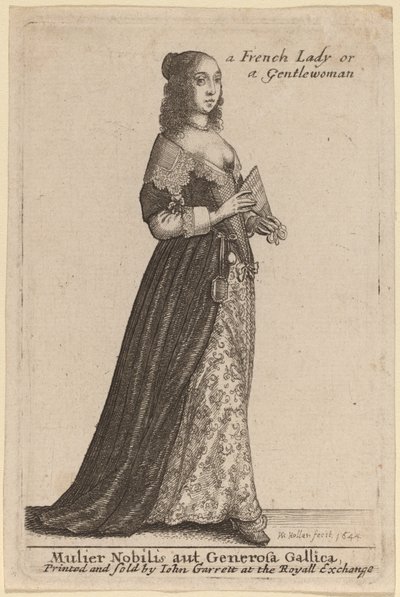 Mulier Nobilis aut Generosa Gallica da Wenceslaus Hollar