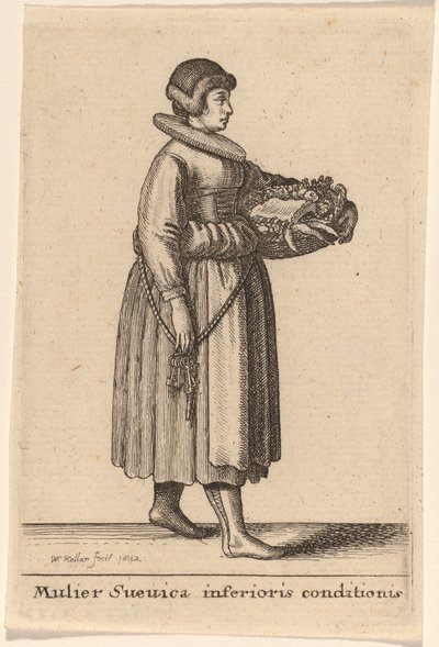 Donna sveva di condizione inferiore da Wenceslaus Hollar