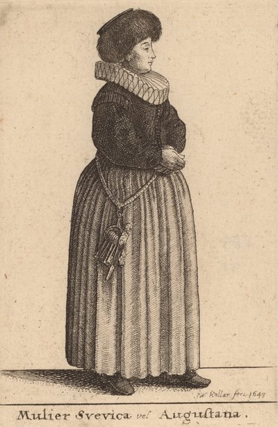 Mulier Svevica vel Augustana, 1643 da Wenceslaus Hollar
