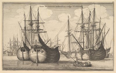 Navi mercantili olandesi, volgarmente chiamate VLIETEN, 1647 da Wenceslaus Hollar