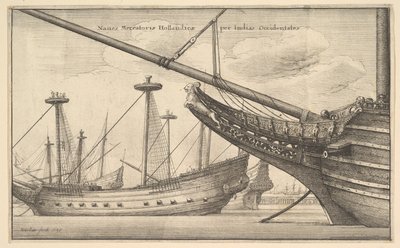 Navi mercantili olandesi per le Indie Occidentali, 1647 da Wenceslaus Hollar