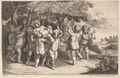 Nove piccoli ragazzi da Wenceslaus Hollar