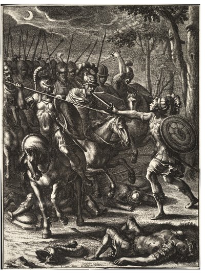Niso uccide Volscens. Stato 2 da Wenceslaus Hollar