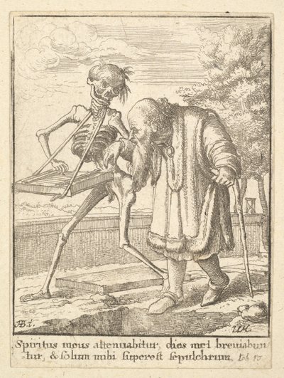 Vecchio, dalla Danza della Morte, 1651 da Wenceslaus Hollar