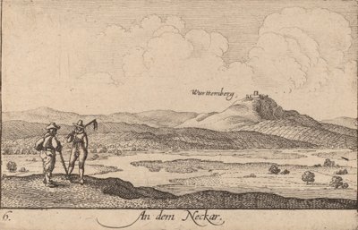 Sul Neckar, 1635 da Wenceslaus Hollar