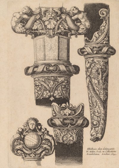 Ornamentazione per un pugnale e fodero da Wenceslaus Hollar