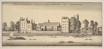 Palatium Archiepiscopi Cantuariensis prope Londinum volgarmente Lambeth House Lambeth House: P..., 1647 da Wenceslaus Hollar