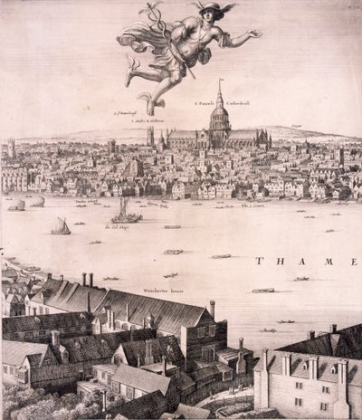 Veduta panoramica di Londra da Wenceslaus Hollar
