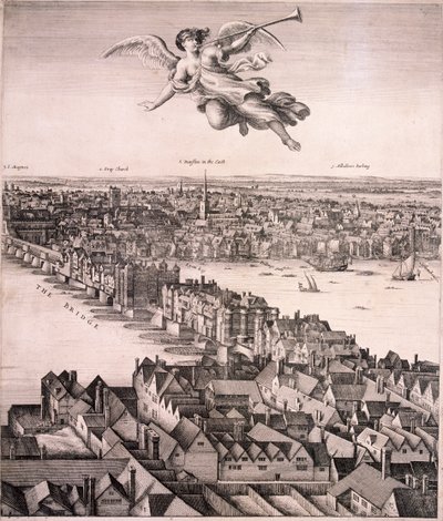 Veduta panoramica di Londra da Wenceslaus Hollar
