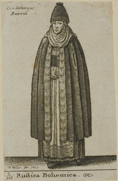 Contadina della Boemia da Wenceslaus Hollar