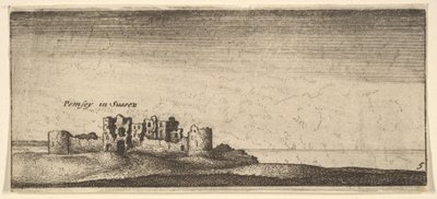Castello di Pevensey da Wenceslaus Hollar
