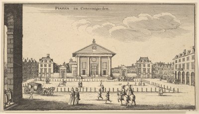 Piazza a Covent Garden, ca. 1647 da Wenceslaus Hollar