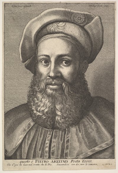 Pietro Aretino da Wenceslaus Hollar
